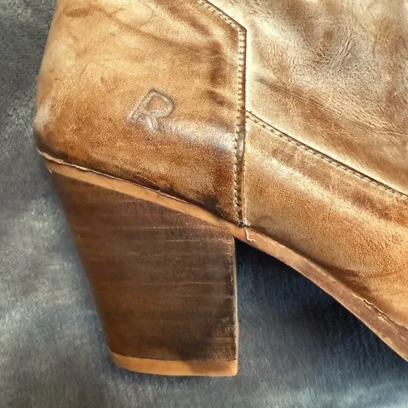 RARE Bed Stu Roan Lace Up Leather Knee-High Boots - Picture 5 of 7